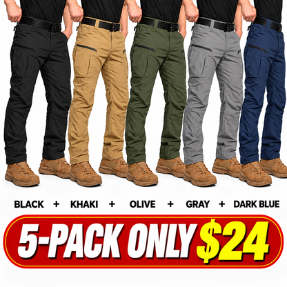 Men's Ripstop Water-Resistant Tactical Cargo Pants