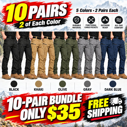 Men's Ripstop Water-Resistant Tactical Cargo Pants