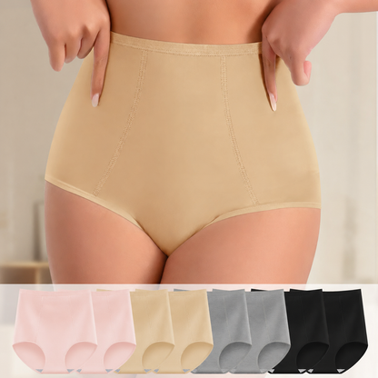 Women's High-Waisted Underwear, Breathable & Comfortable Panties,Classic Briefs with Signature Logo, Solid Color Panty for Year-Round Wear,S-XXXL