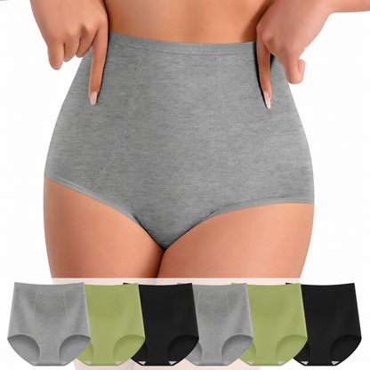 Women's High-Waisted Underwear, Breathable & Comfortable Panties,Classic Briefs with Signature Logo, Solid Color Panty for Year-Round Wear,S-XXXL