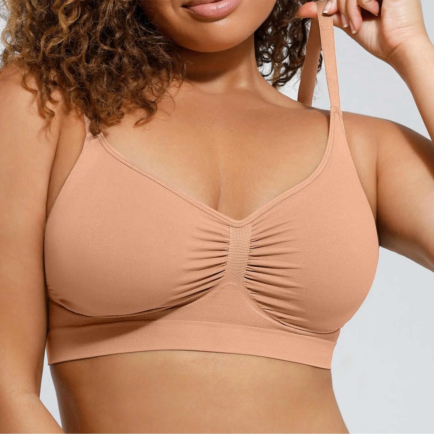 Women's Wireless Bra Comfort Bralettes No Underwire Unlined Cami Bra Seamless Tshirt Bras Sports Bra Bralette Basic Comfortable Fit Womenswear Everyday Up to 44DD Summervibes