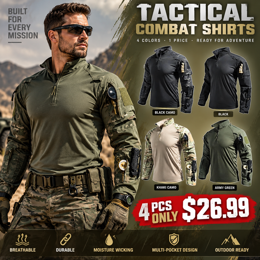 Built Tough, Moves Easy | Men's Multi-Pocket Quarter-Zip Tactical Top