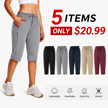 Women's Lightweight Hiking Shorts with Secure Zipper Pockets for Outdoor Adventures