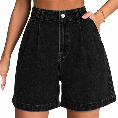 Women High Waisted A Line Bermuda Denim Shorts Stretchy 2026 Summer Casual Bottoms Summer Vibes