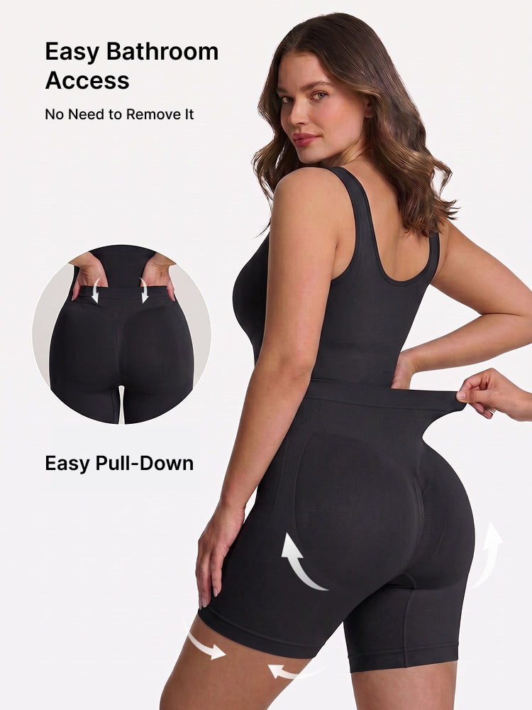 Back Pull Down Easy Bathroom Shaping Bodysuit I Tuimmy & Butt Contour Shapewear