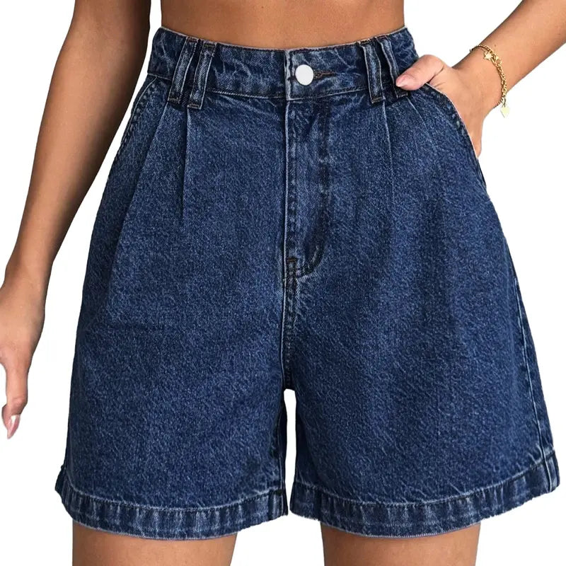 Women High Waisted A Line Bermuda Denim Shorts Stretchy 2026 Summer Casual Bottoms Summer Vibes