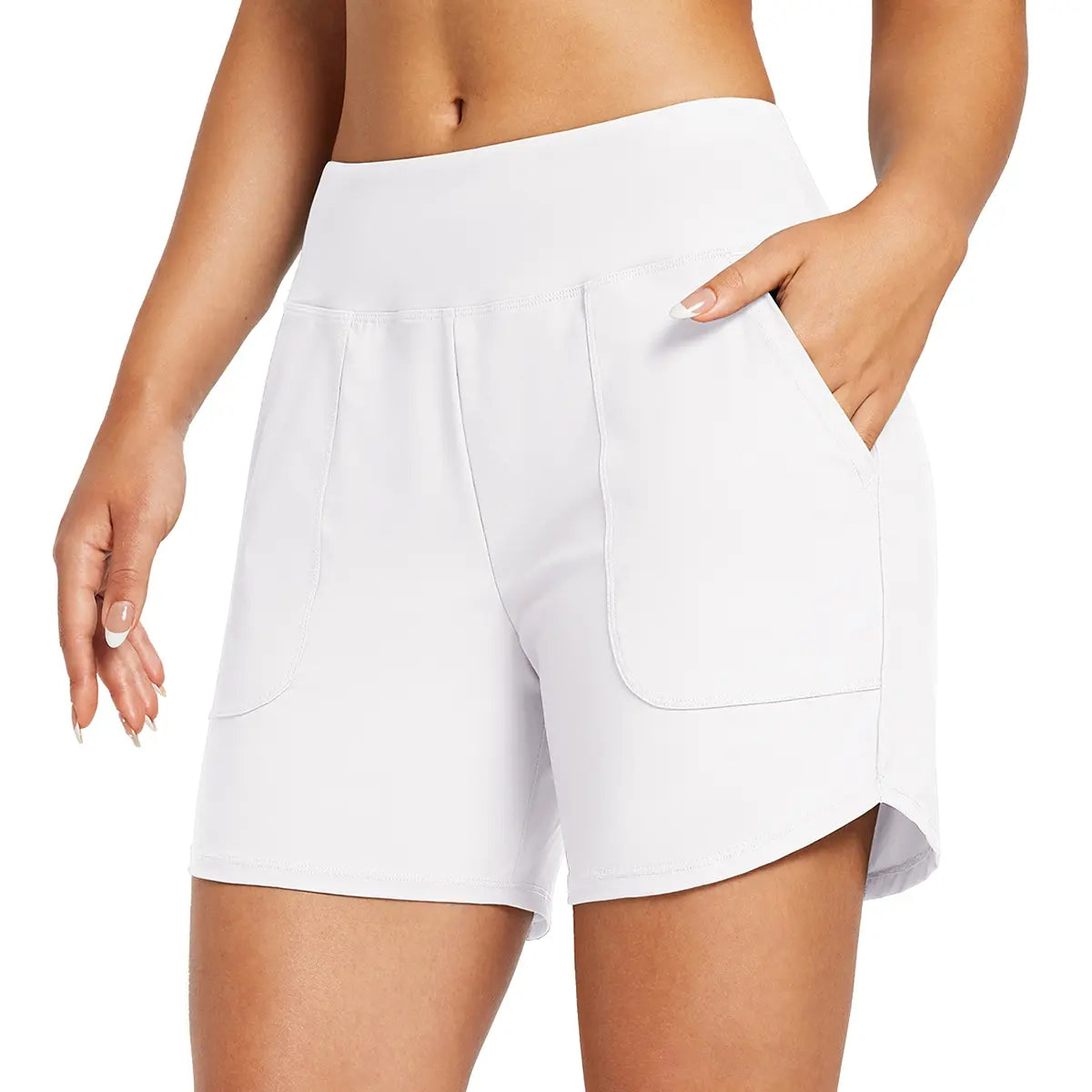Women's 3"/5"/7"/9" High Waisted Lightweight Quick Dry Swim Shorts