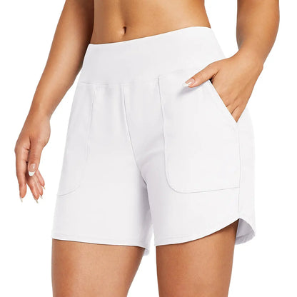 Women's 3"/5"/7"/9" High Waisted Lightweight Quick Dry Swim Shorts