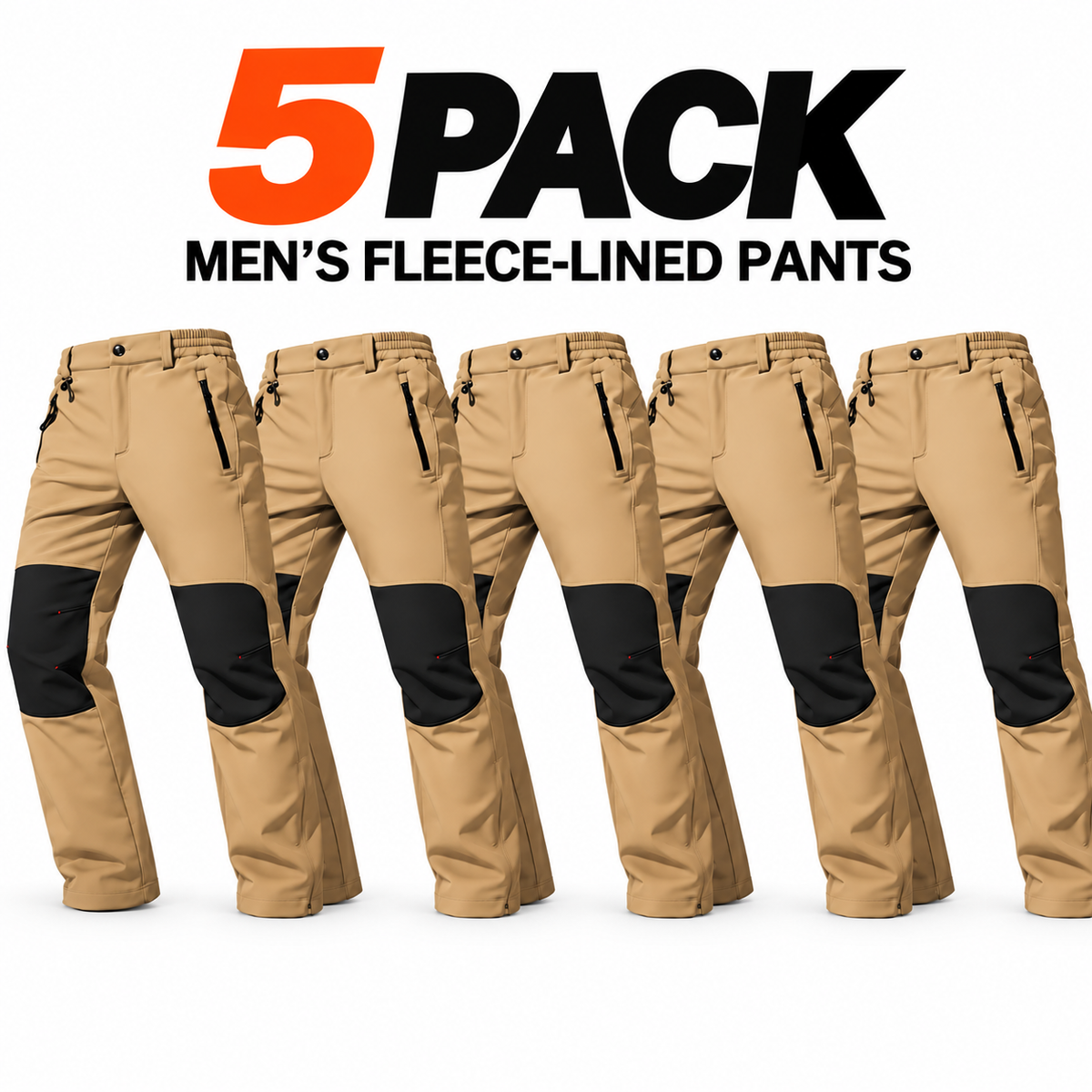Men's waterproof and warm trousers; waterproof fabric with a pure cotton lining.